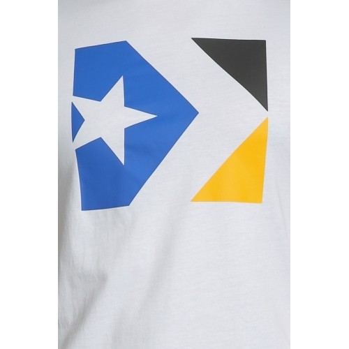 Converse Marškinėliai Star Chevron Tri Color Tee White