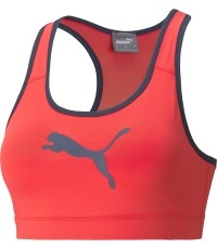 Stanik sportowy damski Puma Mid Impact 4Keeps koralowy 520304 89
