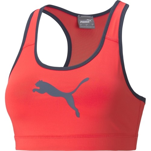 Stanik sportowy damski Puma Mid Impact 4Keeps koralowy 520304 89