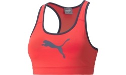 Stanik sportowy damski Puma Mid Impact 4Keeps koralowy 520304 89
