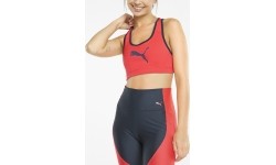 Stanik sportowy damski Puma Mid Impact 4Keeps koralowy 520304 89