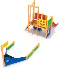 Drewniany plac zabaw dla dzieci Statek 1