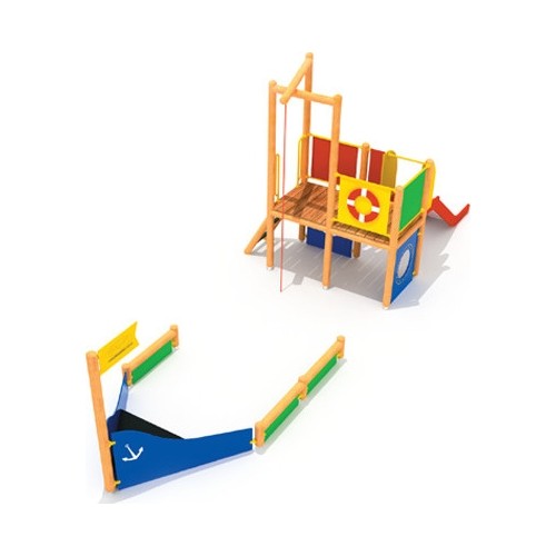 Drewniany plac zabaw dla dzieci Statek 1