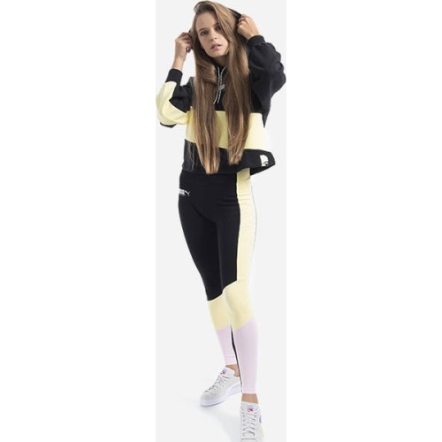 Puma Intl High legginsy damskie Black Yellow Pink 531661 01