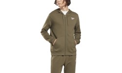 Bluza męska z kapturem Reebok RI Left Chest Logo Green HG4452