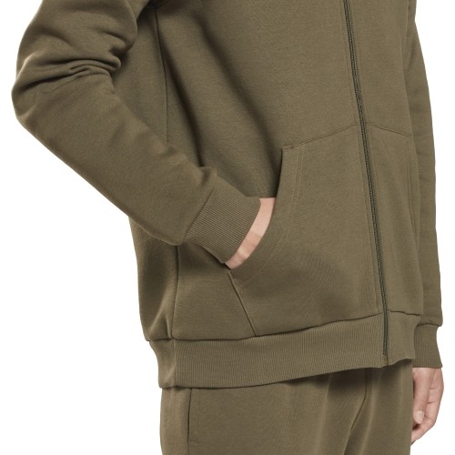 Bluza męska z kapturem Reebok RI Left Chest Logo Green HG4452