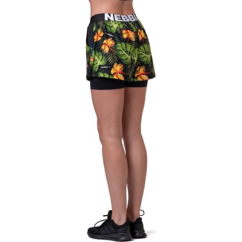 Szorty damskie Nebbia High-Energy Double Layer 563 - Jungle Green