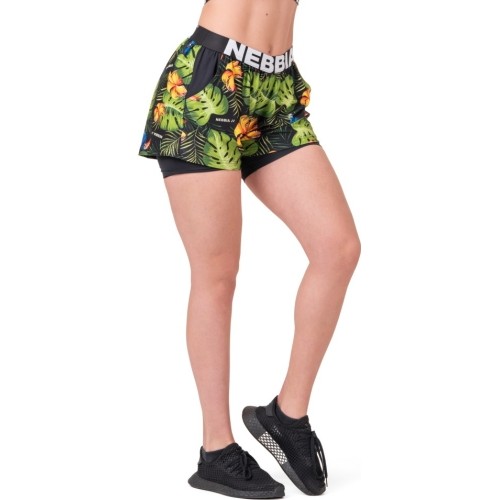 Szorty damskie Nebbia High-Energy Double Layer 563 - Jungle Green