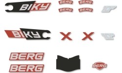 Rowery - Zestaw naklejek Mini czerwony