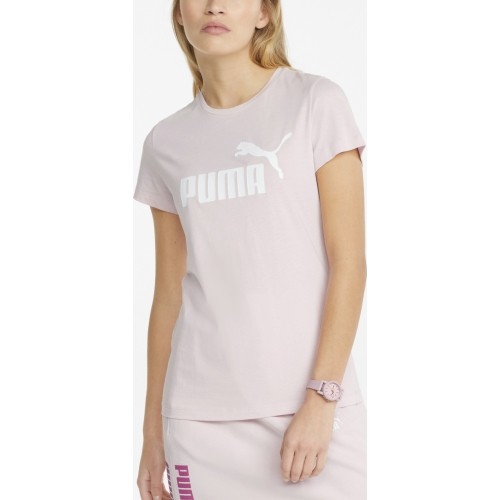 Koszulka damska Puma Ess Logo Tee różowa 586775 82