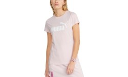 Koszulka damska Puma Ess Logo Tee różowa 586775 82