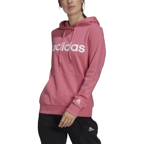 Bluza damska Adidas W Lin FT Hood różowa H07801