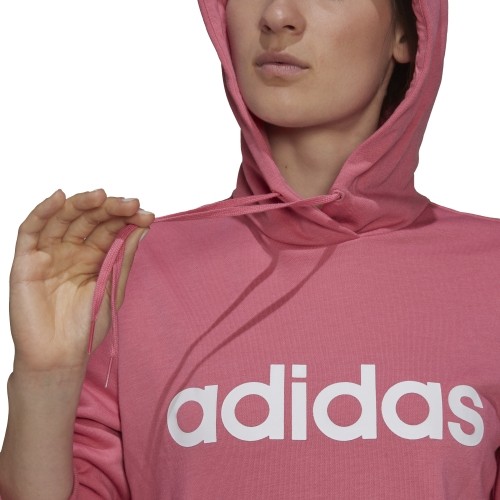 Bluza damska Adidas W Lin FT Hood różowa H07801