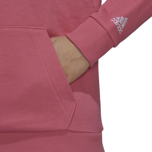Bluza damska Adidas W Lin FT Hood różowa H07801