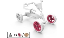 Koło 9x2 - Różowy/Biały przód