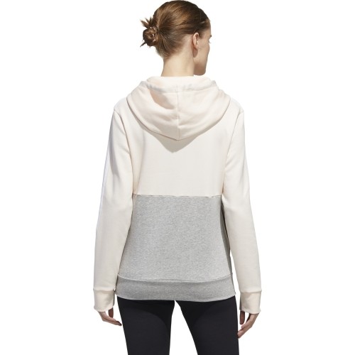 Adidas Džemperis Moterims W E Cb Fl Oh Hd Grey Pink