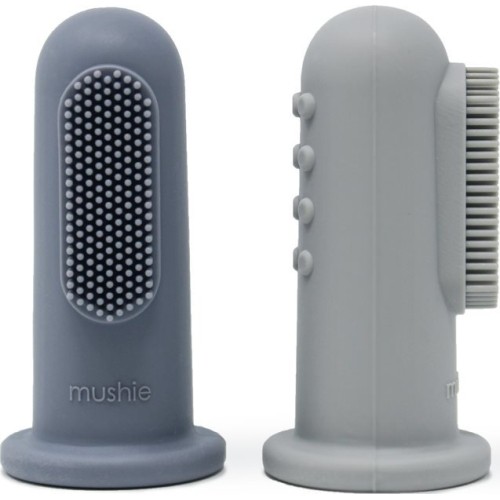 Finger Toothbrush Mushie Stone/Tradewinds, 2pcs.
