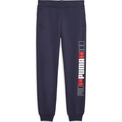 Spodnie dresowe młodzieżowe Puma Ess+ Logo Lab Fl Navy 676326 06