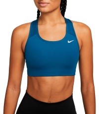 Damski biustonosz sportowy Nike Swoosh Non Pad, niebieski BV3630 404