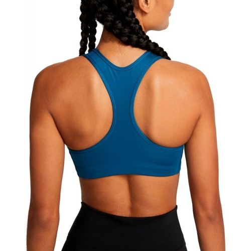 Damski biustonosz sportowy Nike Swoosh Non Pad, niebieski BV3630 404