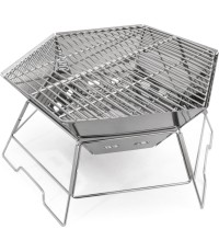 Składany grill turystyczny piknikowy Origin Outdoors Grill i Misa Ogniowa Sześciokątna - 40x45 cm