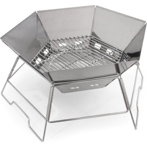 Składany grill turystyczny piknikowy Origin Outdoors Grill i Misa Ogniowa Sześciokątna - 40x45 cm