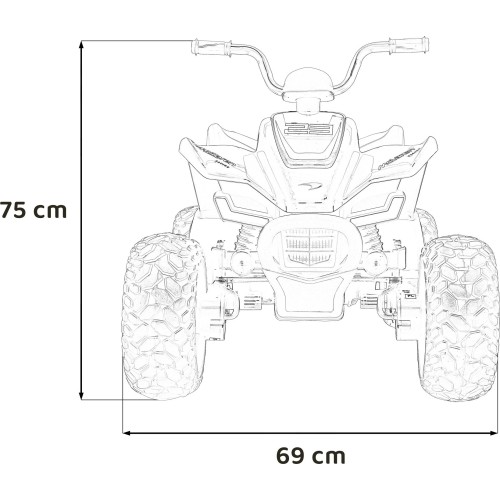 Elektryczny quad McLaren Racing MCL 35, szary