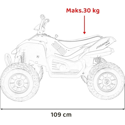 Elektryczny quad McLaren Racing MCL 35, szary