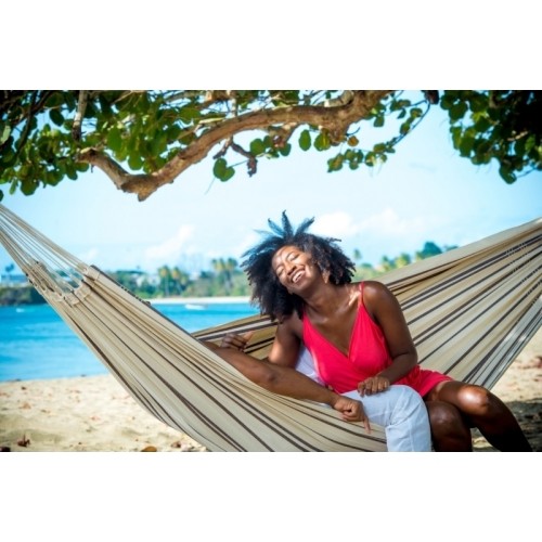Podwójny hamak ogrodowy Amazonas Barbados Cappuccino, Dla 2 osób