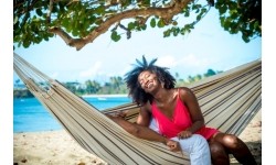 Podwójny hamak ogrodowy Amazonas Barbados Cappuccino, Dla 2 osób