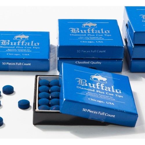 Skórka do kija Buffalo Diamond Plus, 9 mm, 50 szt.