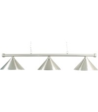 Lampa bilardowa z polerowanego chromu z 3 kloszami Buffalo, 150 cm