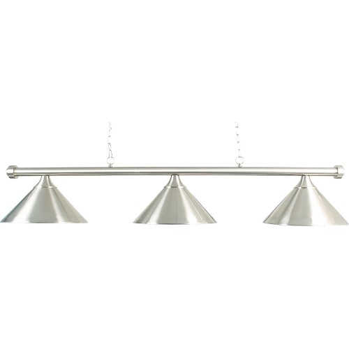 Lampa bilardowa z polerowanego chromu z 3 kloszami Buffalo, 150 cm