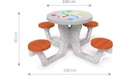 Stół betonowy do gry w Ludo Inter-Play 03