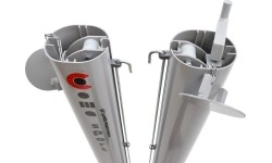 Słupki tenisowe Coma-Sport T-092 – aluminium, tulejowane