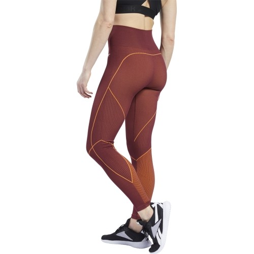 Legginsy damskie Reebok Wor Myt Seamless 7/8 Maroon Burgundy GE3332