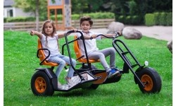 Gokart dwuosobowy na pedały dla dzieci i dorosłych BERG Duo Chopper BFR - trójkołowy