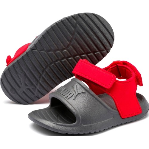 Sandały dziecięce Puma Divecat V2 Injex Inf Grey Red 369545 05