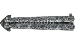 Nóż damasceński Joker JKR644 motylek szary