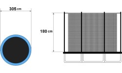 Wewnętrzna siatka ochronna do trampoliny ModernHome, 305 cm