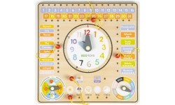 Wooden Board With Clock Calendar Eco Toys