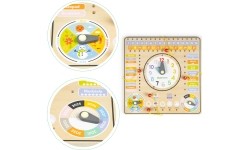 Wooden Board With Clock Calendar Eco Toys