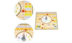 Wooden Board With Clock Calendar Eco Toys
