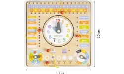 Wooden Board With Clock Calendar Eco Toys