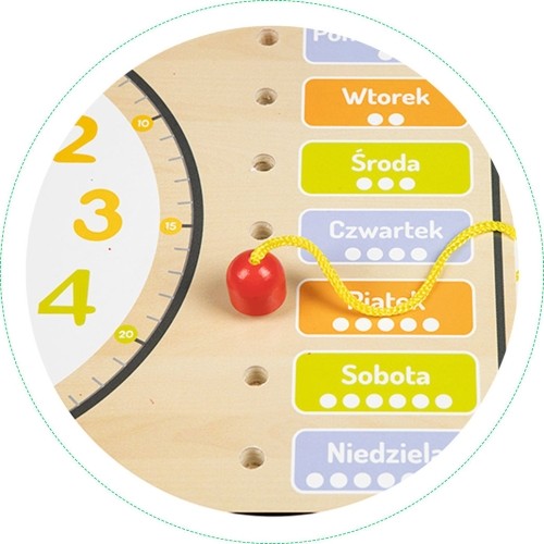 Wooden Board With Clock Calendar Eco Toys