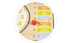 Wooden Board With Clock Calendar Eco Toys