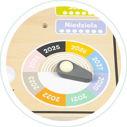 Wooden Board With Clock Calendar Eco Toys