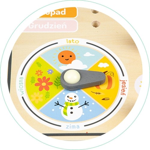 Wooden Board With Clock Calendar Eco Toys