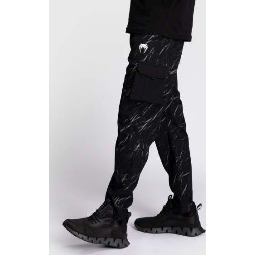 Męskie spodnie dresowe Venum Trooper - czarny/kamień piaskowy