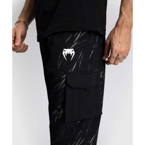 Męskie spodnie dresowe Venum Trooper - czarny/kamień piaskowy